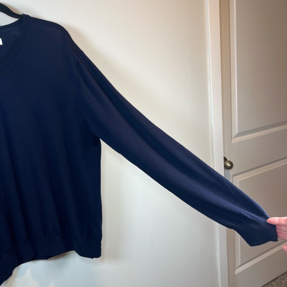 Goodthreads Men's 100% Merino Wool V-Neck Sweater Navy Blue Long Sleeve  Size XL - Picture 4 of 10